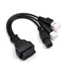 Кабель-адаптер для мотоциклов Yamaha и Honda с 3+4+6-контактными соединениями к OBD 16-контактному.