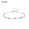 Линдон циркон браслет ювелирные изделия геометрические бусины браслеты-цепочки модный тонкий свадебный подарок для подруги женщин