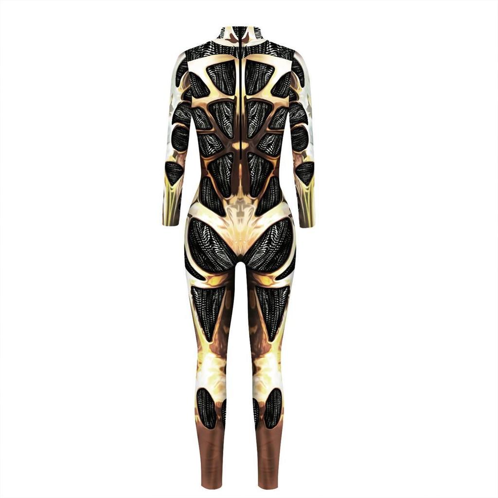 Halloween Costumes Women Gothic Jumpsuit Robot Cosplay Costume Modern Machine Bodycorn Rompers