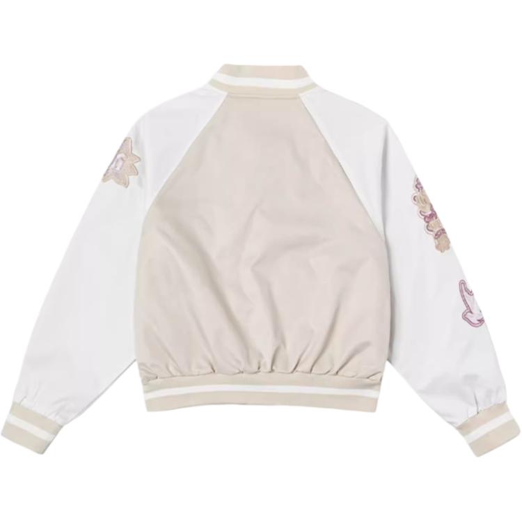 Vans Year Of The Snake Zodiac Style Single Button Long Sleeve Baseball Jacket Women Jackets Oatmeal VN000P3J2N1