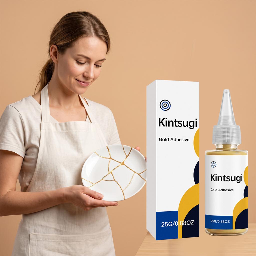 Золотой ремонтный клей Многоцелевой клей Кинцуги для керамики фарфора трещин Fixing Restoration Декоративное склеивание