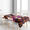 Halloween-themed tablecloth with pumpkins and bats in purple color, suitable for party decoration or home use buy now!