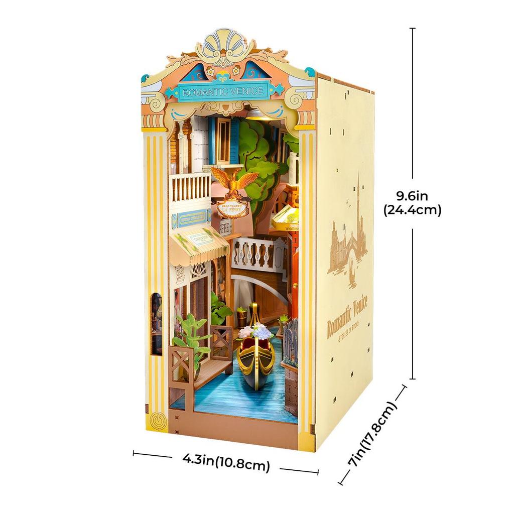 ROBOTIME Rolife 3D puzzle Romantic Venice DIY Book Nook Kit TGB08