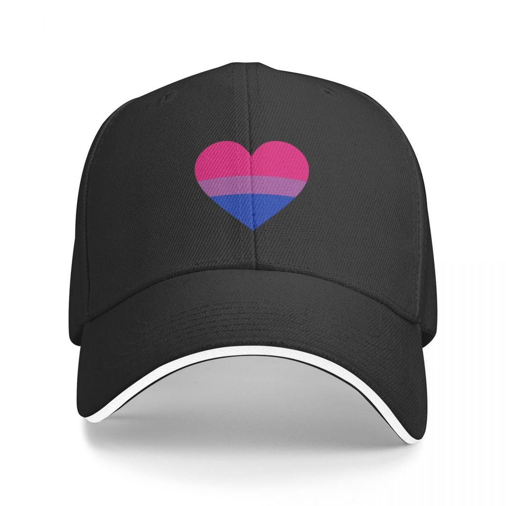 Bisexual Flag Heart Cap Baseball Cap Horse Hat Sun Hats for Women Unisex's