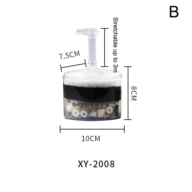 Multi-Layer Media Pneumatic Fish Tank Filter Aquarium Corner Sponge Filter Quiet Betta Fry Shrimp And Small Fish Bio Foam Filter