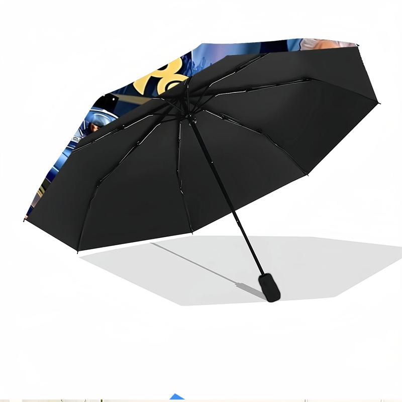 Batman Print Automatic Open Close Umbrella, Portable Foldable Umbrella, for Outdoor Commute Camping Trip, Ideal Birthday Gift