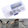 Eyeglass Sun Glasses Repair Tool Assortment Kit Screw Nut Nose Pad Ear Hook