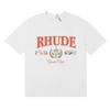 RHUDE Graphic T-Shirt Men Women Short Sleeve Round Neck Casual Wear