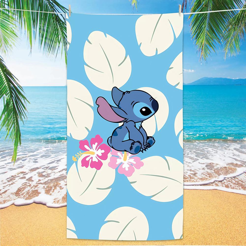 New Printed Beach Towel Stitch Kulomie Beach Towel Children'S Cartoon Towel Cloth