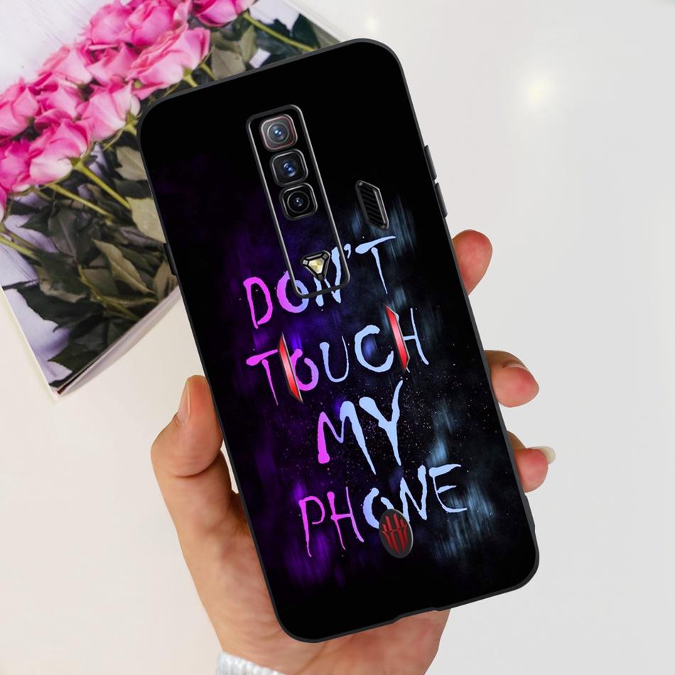 Чехол для ZTE Nubia Red Magic 7 7S Pro Zte nubia REDMAGIC 7S 7Pro Модный Крутой Узор Черный Силикон Мягкие Чехлы для Телефона