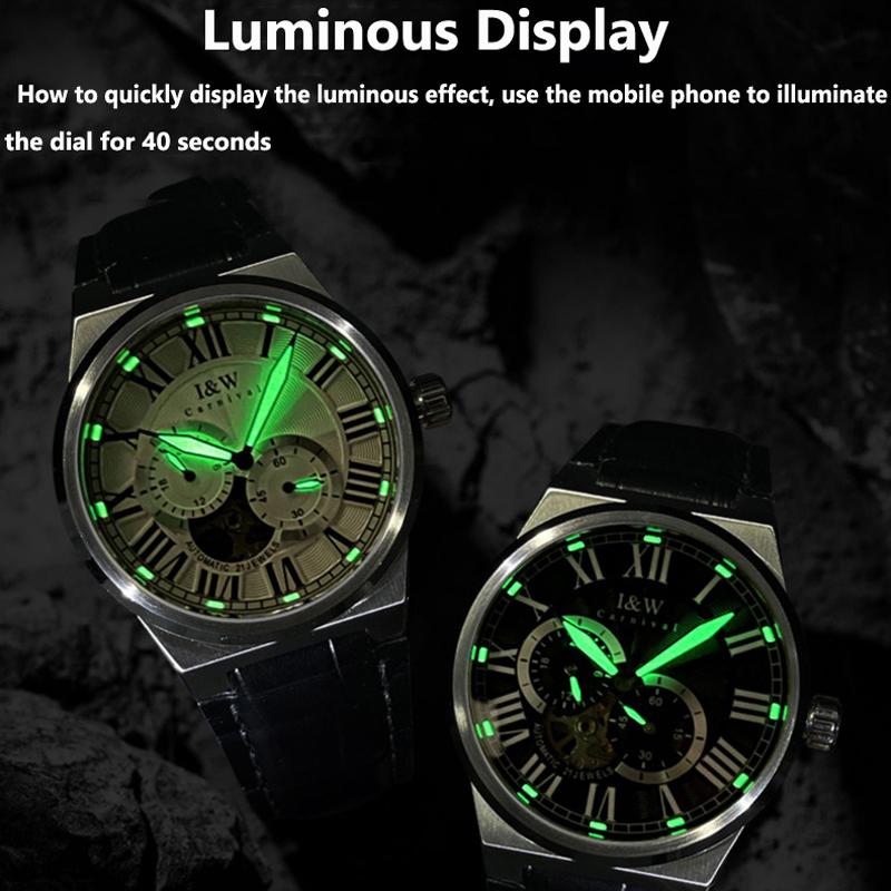 IW High Quality Watch Men Automatic Mechanical Watches MIYOTA Movement Waterproof Wristwatch Sapphire Glass Leather Strap Reloj