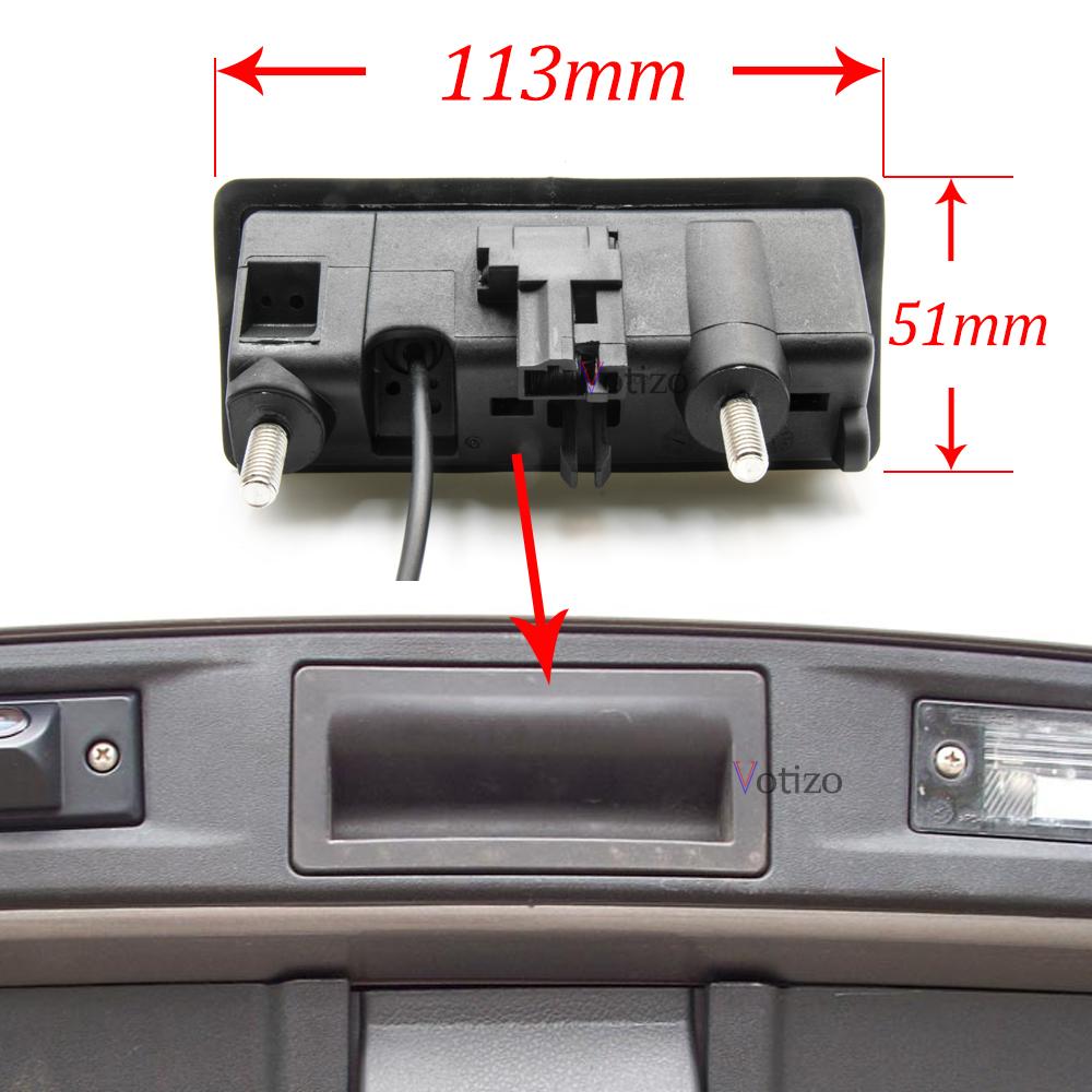 CCD HD AHD Fisheye Rear View Camera For Volkswagen Tiguan b7 2011 2012 2013 2014 2015 2016 Car Trunk Handle Reverse Monitor