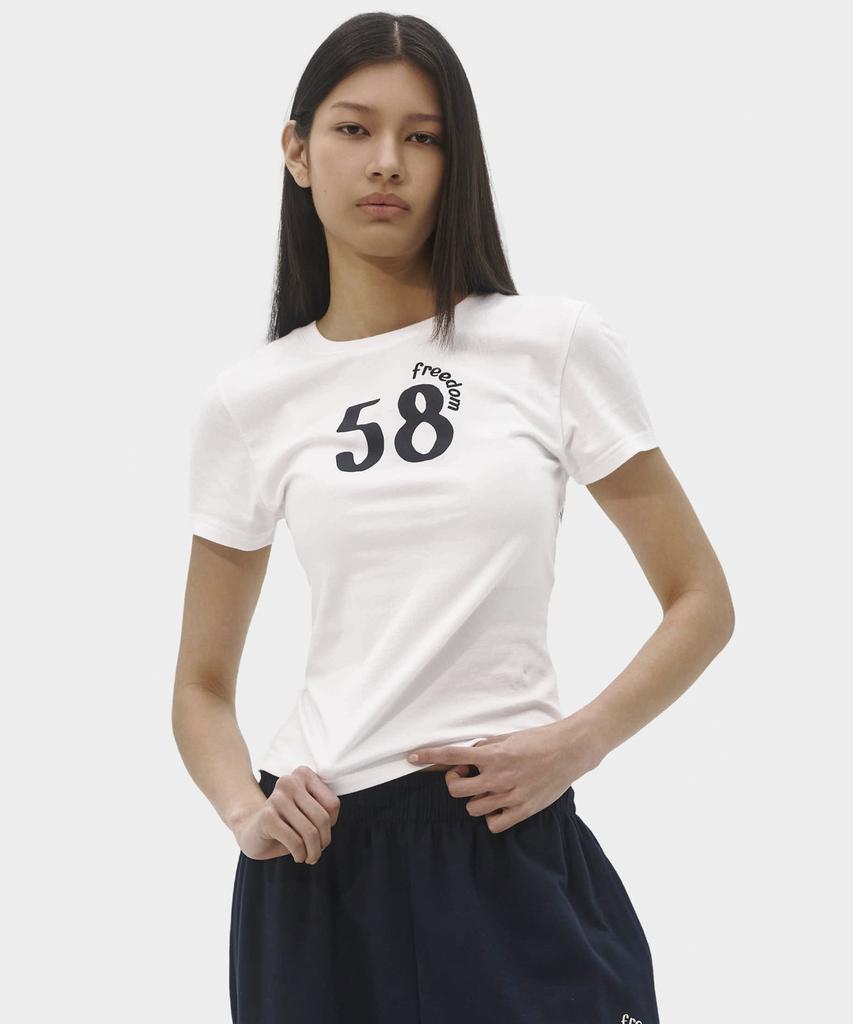 TAKEASY Women'S No. 58 Logo Short Sleeve (White)