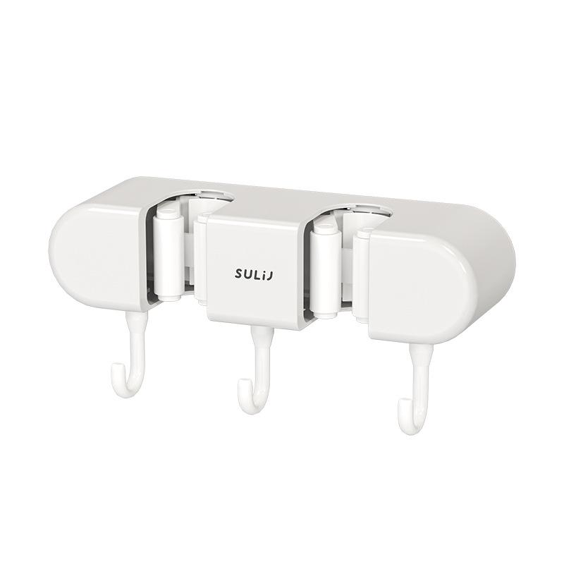 Настенный крючок без проколов: Крепкий держатель для швабры с клеевым слоем для хранения в ванной или на двери