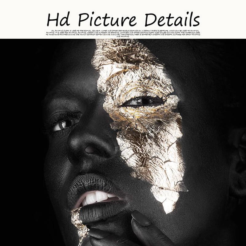 Черное золото, женская холст, картина, макияж, художественные постеры для девочек и принты, художественная настенная картина для декора гостиной