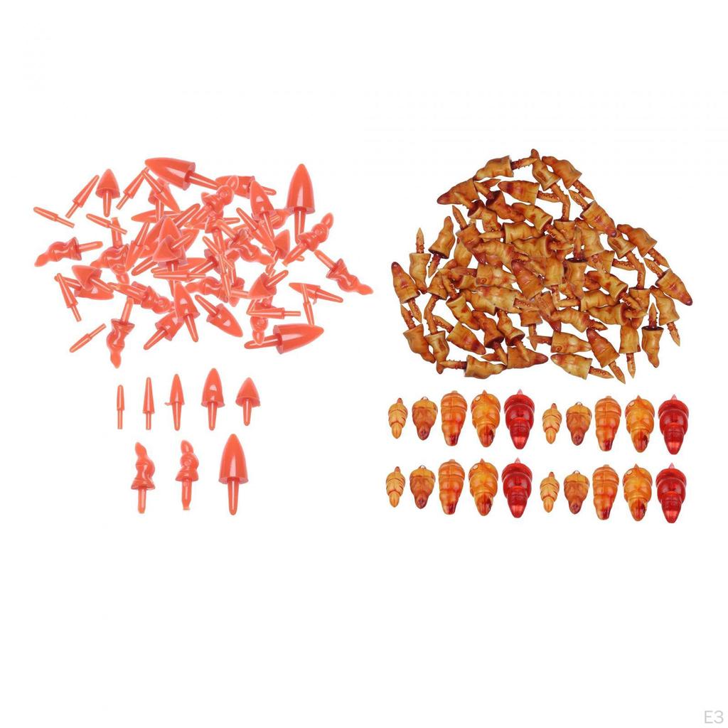 Assorted Snowman Nose, Toy Santa Claus Dolls Safety Noses, DIY Ornament Christmas Decoration