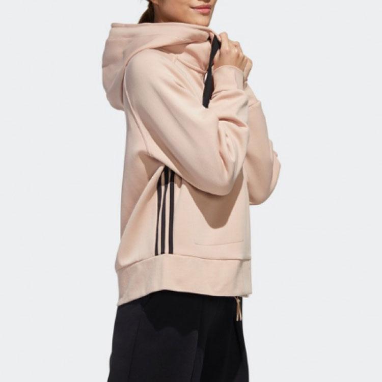 adidas Толстовка с капюшоном на молнии с принтом алфавита Женские куртки Красный Розовый HG1783