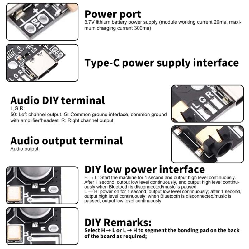 VHM-314 SOP16 Совместимый с Bluetooth V5.0 Плата Аудио Приемника 3.5мм DIY MP3 Декодер Без Потерь Беспроводные Музыкальные Модули