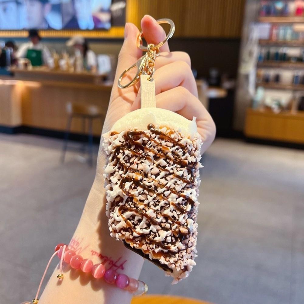 PU Material Simulation Food Keychain Simulated Ice Cream Dessert Keychain Children's Toy