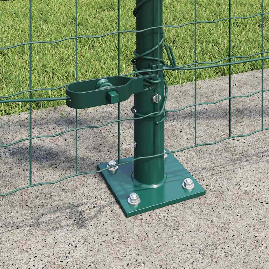 Fence Posts for Concrete Installation 7 Pieces Green