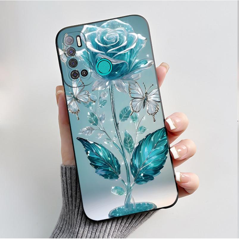 Чехол для Tecno Pouvoir 4 Pro LC7 LC8 Мягкий Силиконовый TPU Чехол для Телефона Для Tecno Pouvoir 4 4Pro LC 7 LC 8 Задняя Крышка Цветочные Fundas