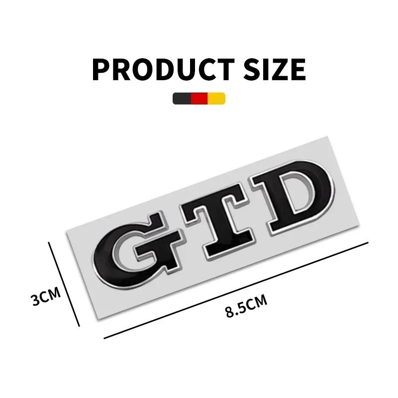 GTD Emblem 3D Metal Car Sticker Tailgate Badge Sticker Decal For Volkswagen VW Polo Golf 5 6 7 Passat Scirocco GTD Accessories HS5