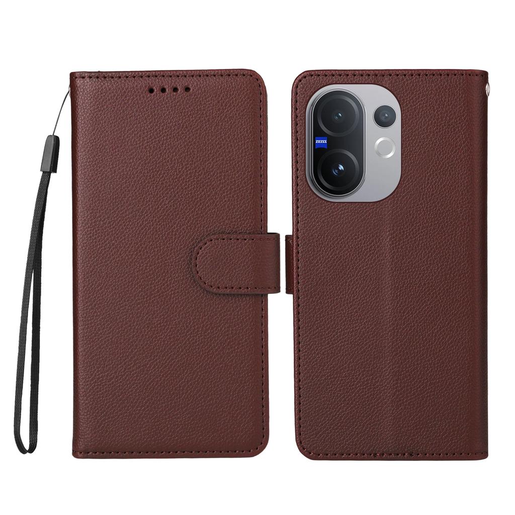 Чехол для vivo V60 5G с блокировкой RFID, 3 слотами для карт, кожаный чехол для телефона из ПУ с ремешком на запястье