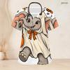 Women Plus Size Keyhole Neck Short Sleeve Scrub Top Cute Chicken Pumpkin Sunflower Print With Front Pockets