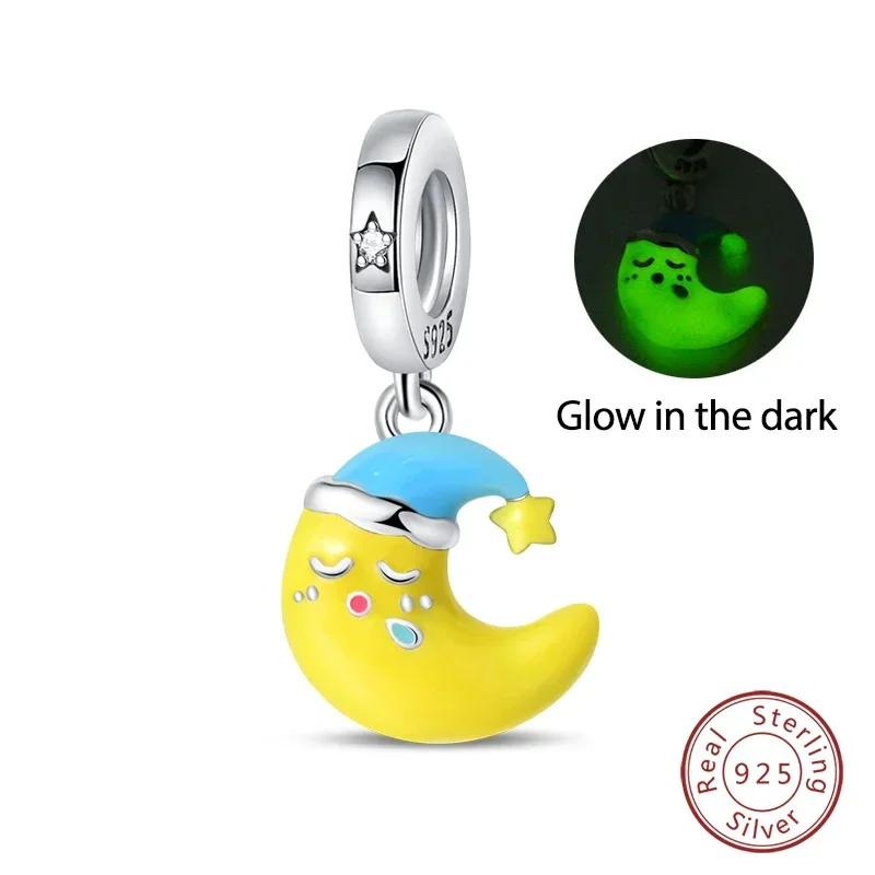 Кулоны Звезда Луна Ночное сияние Бусины Шишки Сосны Подходят для Браслетов Медь Красивые Цветы Подвески Бабочки DIY Ювелирные Изделия