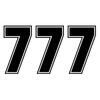 LYKX Автомобильные наклейки Смешная гоночная цифра 777 наклейка Водонепроницаемая наклейка на бампер грузовика Заднее стекло Ноутбук