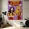 2 Broke American Sitcom Wall Tapestry Aesthetic Wall Hanging Printed Fabric Blanket Decorative Tapestries For Bedroom Living Room Home Decor
