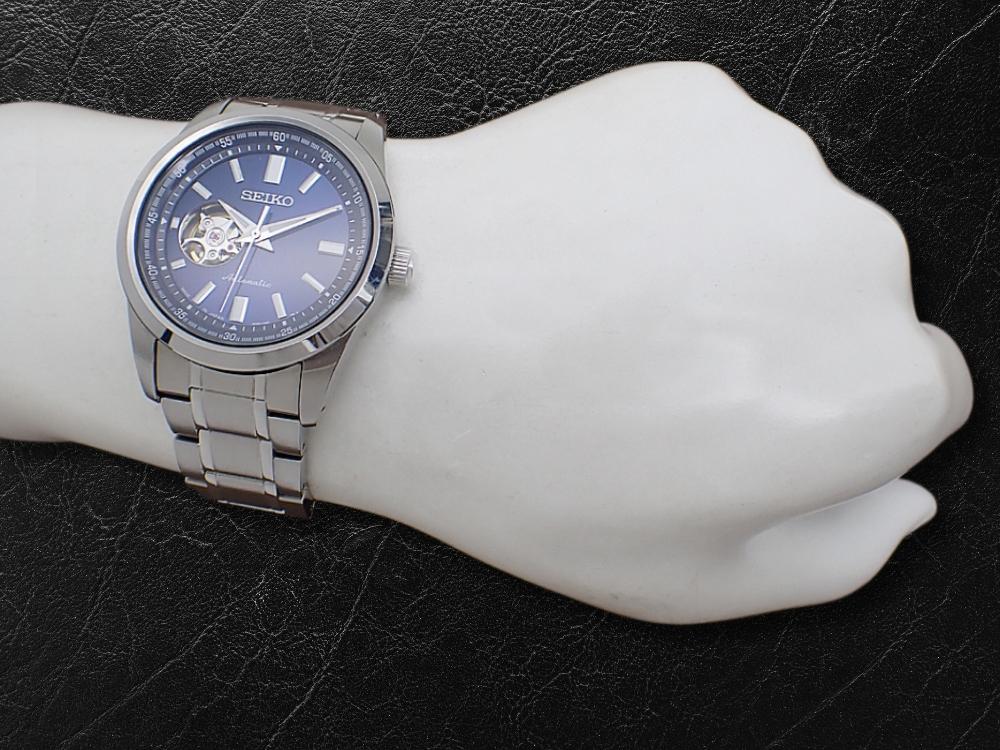 Seiko Selection SCVE051 Cal.4R38A SS Open-Heart Blue Dial Automatic with Box and Papers Used