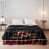 Stylized Coyote Hockey Design print blanket soft and cozy perfect for the living room bed sofa or a nap,gift