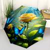 Floral Roses Vintage Outdoor Automatic Umbrella with 8-Rib Lightweight All-Season Use Fashion Lovers Perfect Gift for Women/Men
