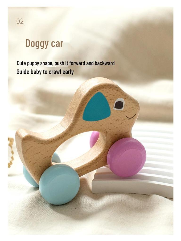 Красочный деревянный набор погремушек для малышей: Музыкальный мобиль на кроватку из 5 предметов для раннего развития и успокоения