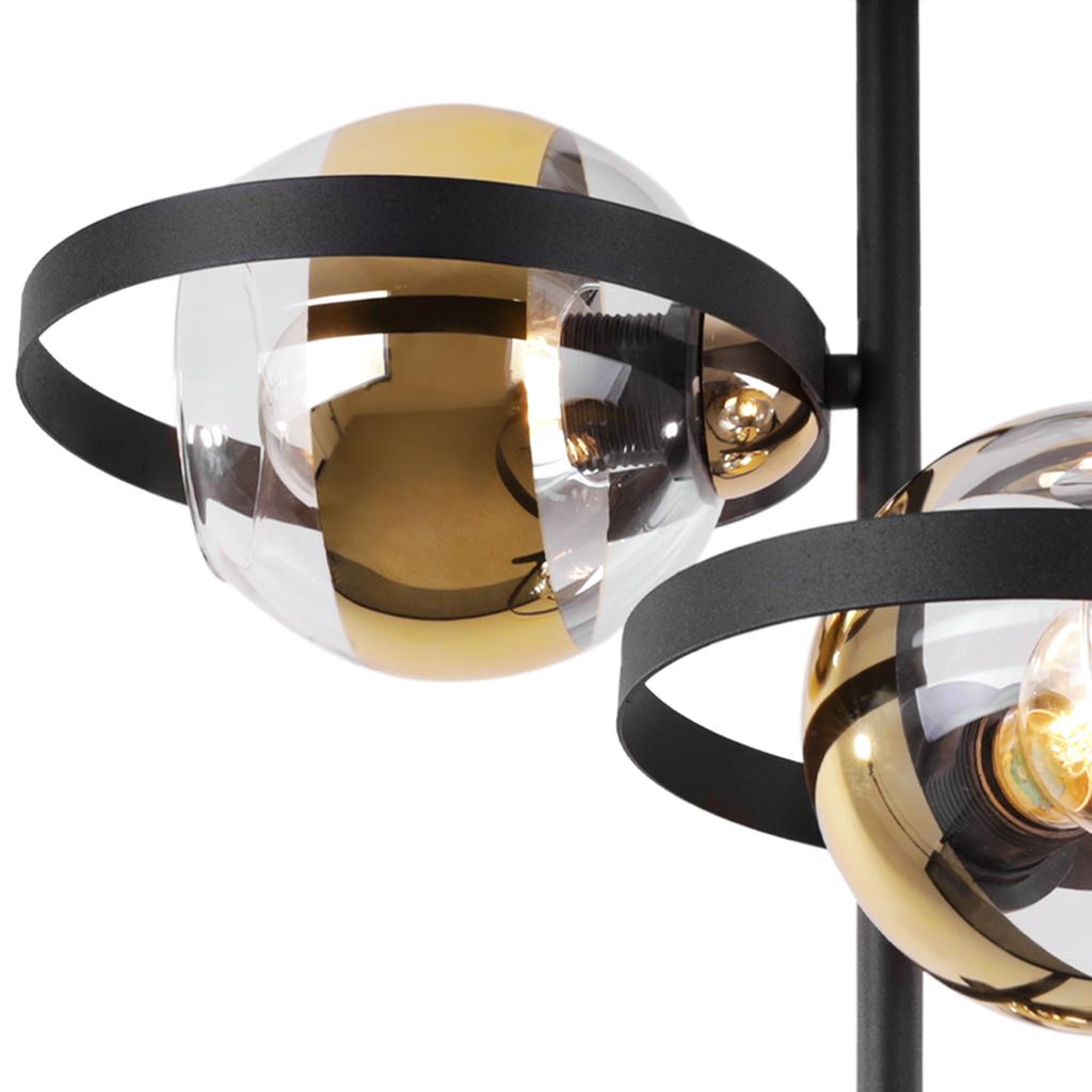 Ronda Ceiling Lamp Black And Gold 3-Flat Golden Lamp E27