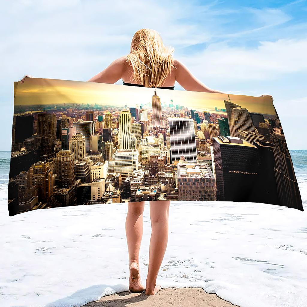Comfy Bath Towels New York Soft Bathing/Beach/Camping Towel Large Size Quick Wash and Dry Sand Proof Lightweight Bath Towels