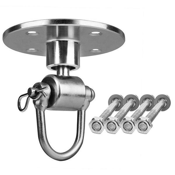 Boxing Punch Bag Speed Ball Swivel Mount Ceiling Hook for Workout Gym Silver Durable