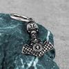 New viking thor hammer stainless steel fashion valknut rune amulet earrings for men's jewelry accessories wholesale