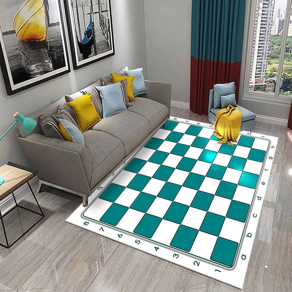 Маленький ковер для спальни, гостиной, напольный коврик, нескользящий ковер, шахматный коврик для летающих шахмат, игровой коврик, детский ковер