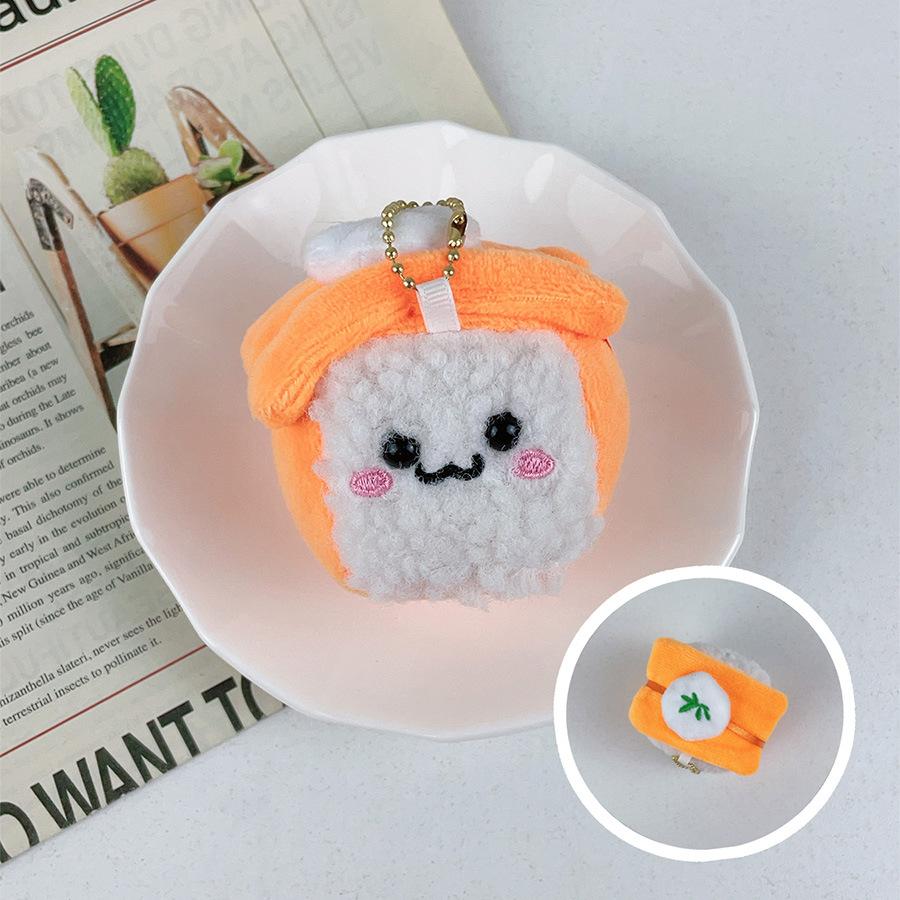 Soft Cute Sushi Keychain Premium Plush Food Toy Stylish Bag Charm For Occasion Any