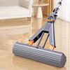 Mop with 2 Super Absorbent Sponge Mop Refills Long Handle Ergonomic Design Self-Squeeze Small Mop Floor Cleaning