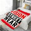 V-Vision Street Wear Throw Kid-Friendly Flannel Throw Blanket Soft Warm Anti-Static Washable All Season