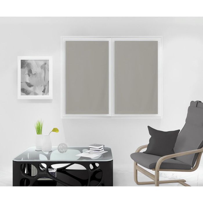 SOLEIL D'OCRE Paire de Brise bise Noémie - 60 x 120 cm - Taupe