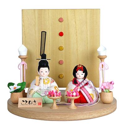 Кукла Хина Кимэкоми с полной экспозицией Круглая Складная и Кукла, Подставка «Котохоки Харука», Поднос, Ширма, Аксессуары, Натуральный, KTH-3201D-S2