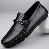Модная мужская обувь из натуральной кожи Весна 2025 Повседневная удобная обувь для вождения Лоферы слипоны Легкая мягкая подошва