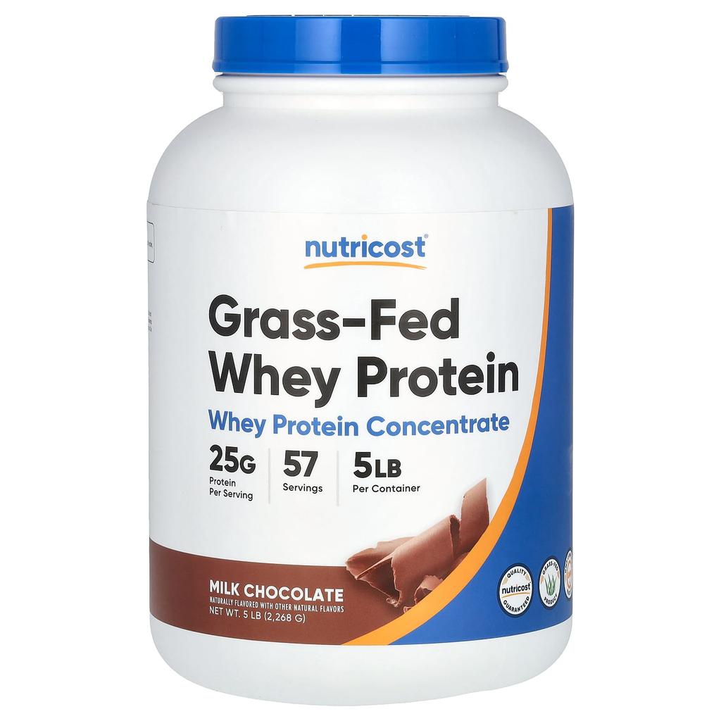 Grass-Fed Whey Protein, Milk Chocolate, 2,268G (5Lb)
