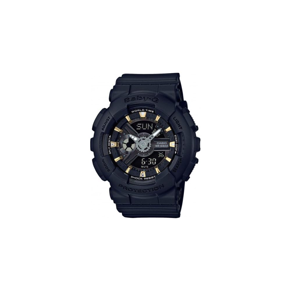 Casio Baby-G Watch BA-110GA-1A Black Analog-Digital Waterproof 200m Women's Fashion Timepiece