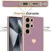 Case - BOOLING - for Samsung Galaxy S25 Ultra - Soft Silicone - Heart Pattern - 2 Tempered Glasses