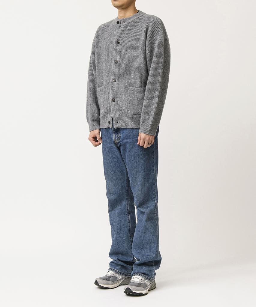 BEAT&SLNC Morrow Crewneck Cardigan (Melange Grey)
